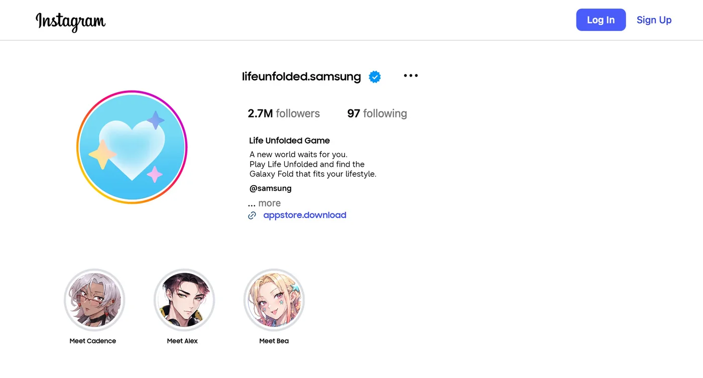 Life Unfolded Instagram profile page