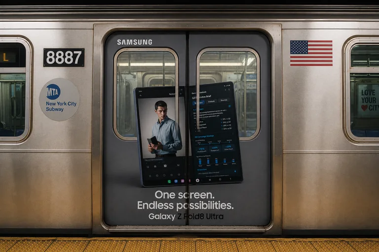 Subway door takeover for the Z Fold8 Ultra