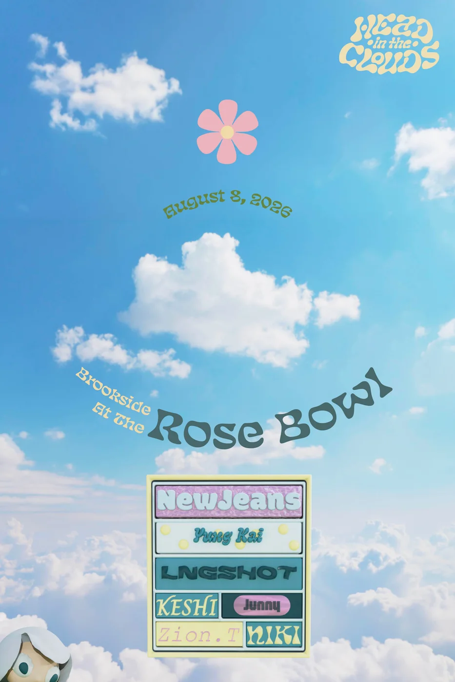 Poster variant with clouds and a Rose Bowl lineup sign