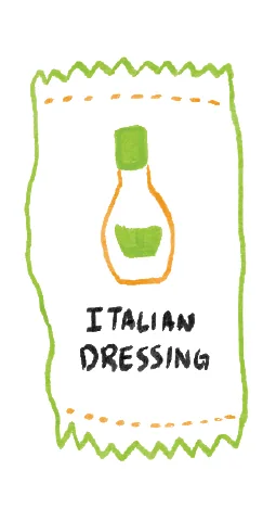 Italian Dressing packet drawing