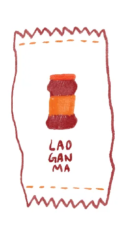 Lao Gan Ma packet drawing
