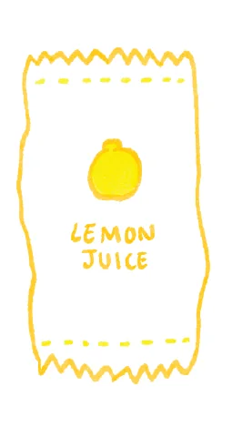 Lemon Juice packet drawing
