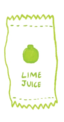 Lime Juice packet drawing
