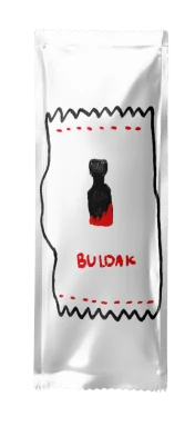Buldak foil packet mockup