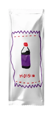 Hoisin foil packet mockup