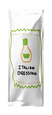 Italian Dressing foil packet mockup