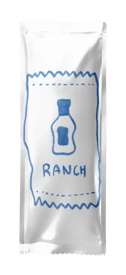 Ranch foil packet mockup